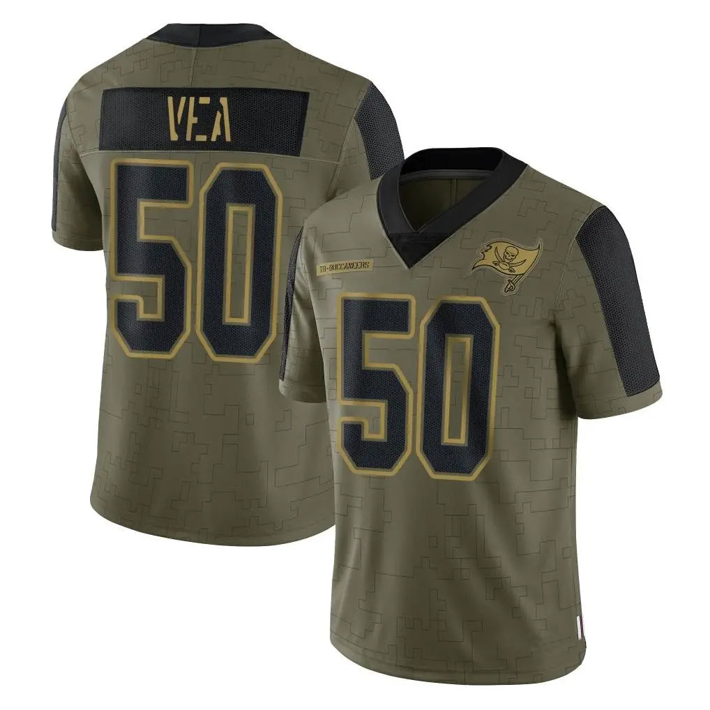 Friene TB.Buccaneers #50 Vita Vea Player Olive Salute To Service Football Jerseys