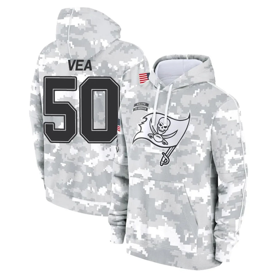 Friene TB.Buccaneers #50 Vita Vea Player Salute to Service Hoodies & T-Shirts Football Jerseys