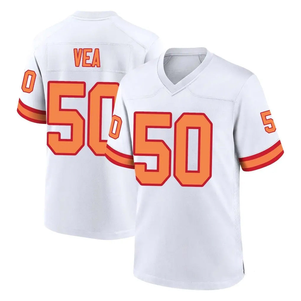 Friene TB.Buccaneers #50 Vita Vea Player White '76 Home Game Stitched Jerseys
