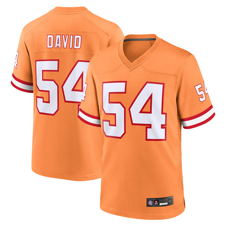 Friene TB.Buccaneers #54 Lavonte David Player Orange Throwback Game Football Jerseys