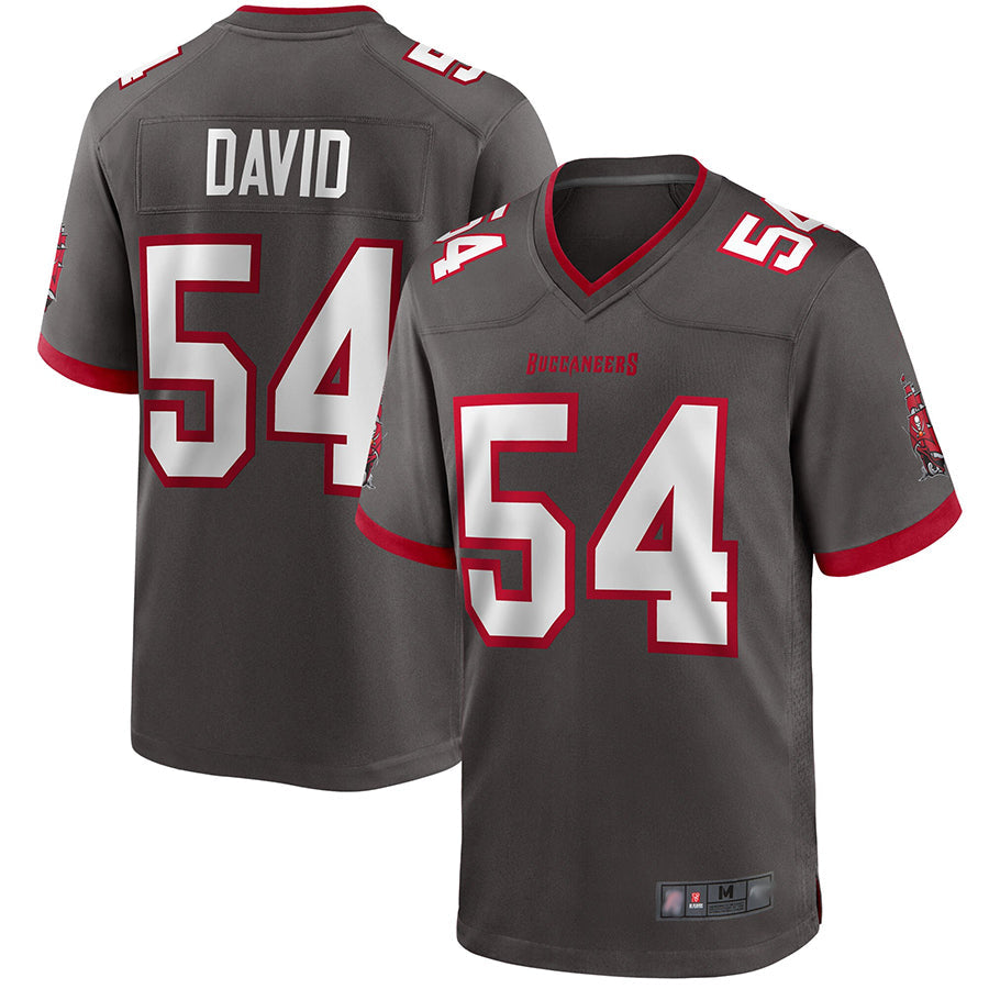 Friene TB.Buccaneers #54 Lavonte David Player Pewter Game Football Jerseys