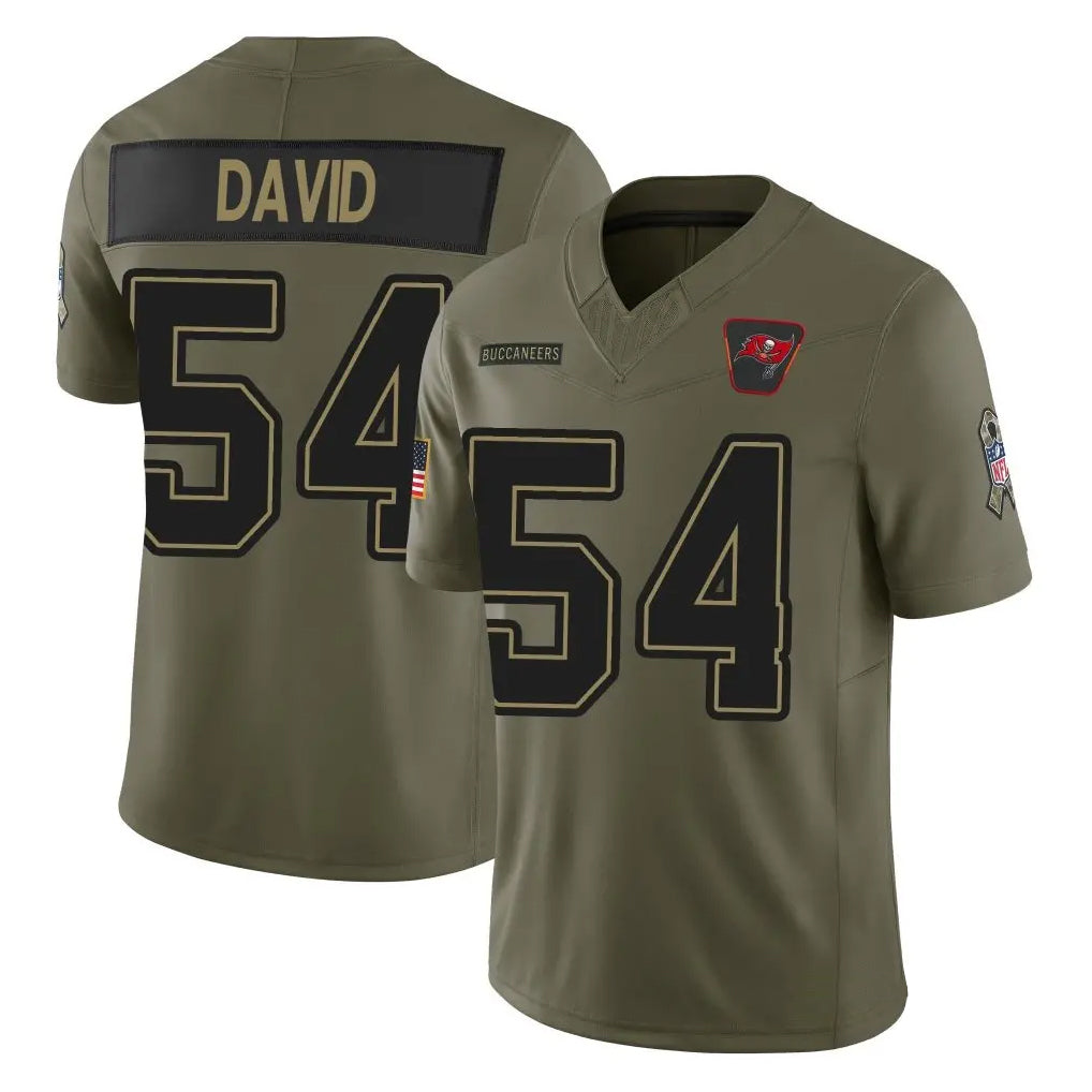 Friene TB.Buccaneers #54 Lavonte David Player Salute to Service Limited Olive Football Jerseys