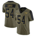 Friene TB.Buccaneers #54 Lavonte David Player  Salute to Service Limited Olive Football Jerseys