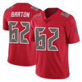 Friene TB.Buccaneers #62 Graham Barton Player Red Limited Color Rush Home Game Stitched Jerseys