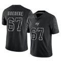Friene TB.Buccaneers #67 Luke Goedeke Player Black Reflective Limited Home Game Stitched Jerseys