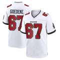 Friene TB.Buccaneers #67 Luke Goedeke Player White Home Game Stitched Jerseys