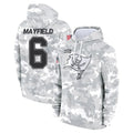 Friene TB.Buccaneers #6 Baker Mayfield Player Salute to Service Hoodies & T-Shirts Stitched Jerseys