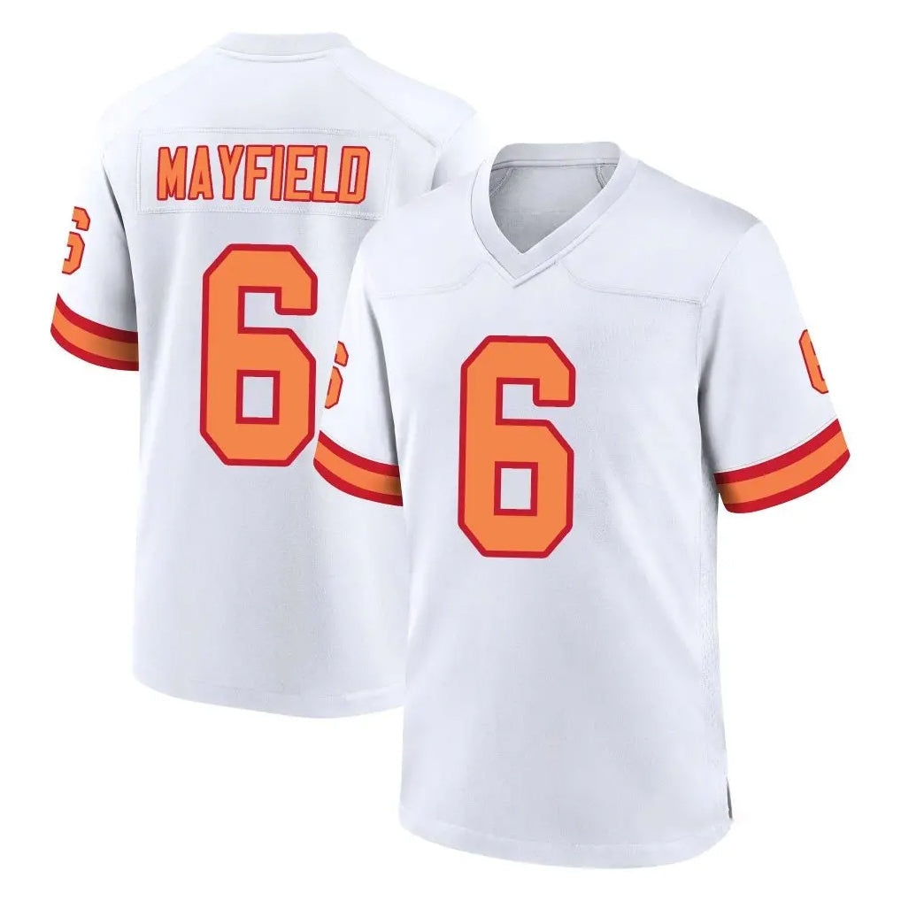 Friene TB.Buccaneers #6 Baker Mayfield Player White '76 Home Game Stitched Jerseys