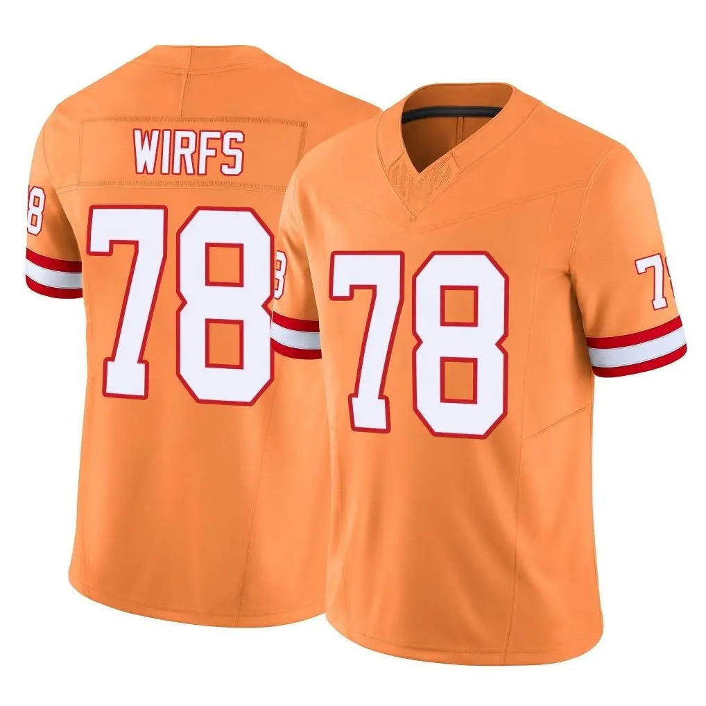 Friene TB.Buccaneers #78 Tristan Wirfs Player Orange Limited Vapor F.U.S.E. Home Game Stitched Jerseys