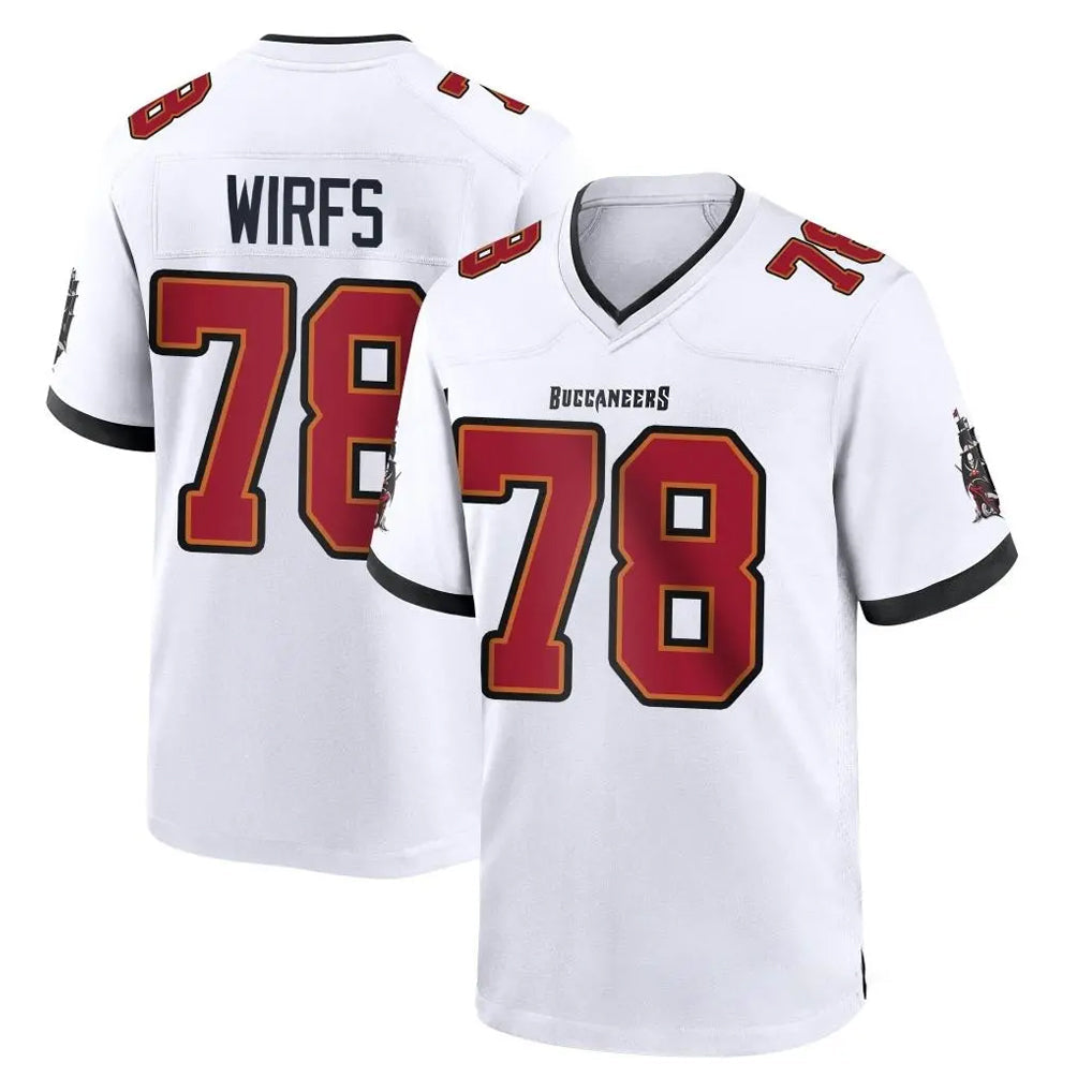 Friene TB.Buccaneers #78 Tristan Wirfs Player White Home Game Stitched Jerseys