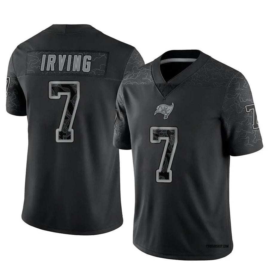 Friene TB.Buccaneers #7 Bucky Irving Player Limited Black Reflective Stitched Jerseys