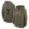 Friene TB.Buccaneers #7 Bucky Irving Player Olive Salute To Service Hoodies Football Jerseys