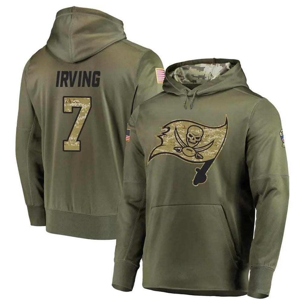 Friene TB.Buccaneers #7 Bucky Irving Player Olive Salute To Service Limited Hoodies Stitched Jerseys