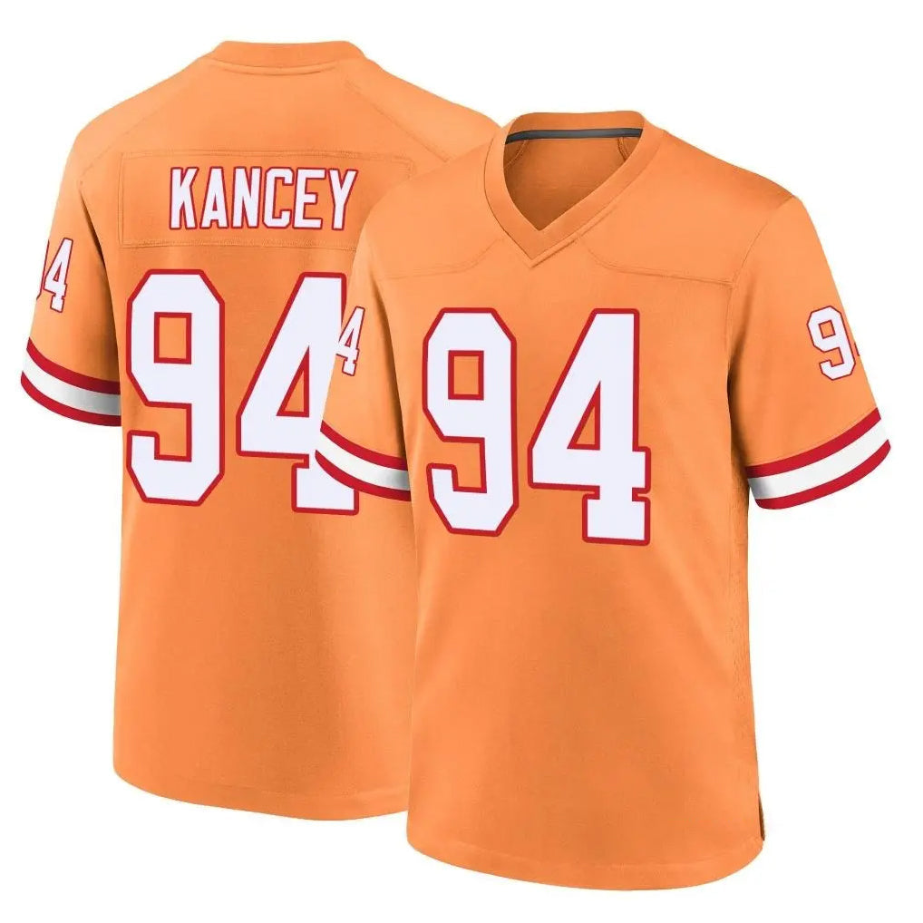Friene TB.Buccaneers #94 Calijah Kancey Player Orange Throwback Home Game Stitched Jerseys