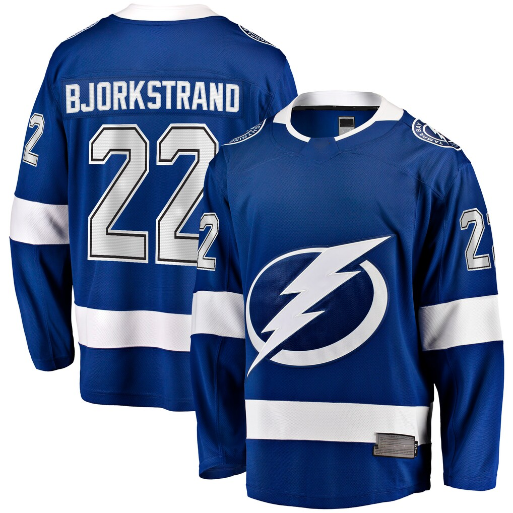 Friene TB.Lightning #22 Oliver Bjorkstrand Blue Home Breakaway Jerseys