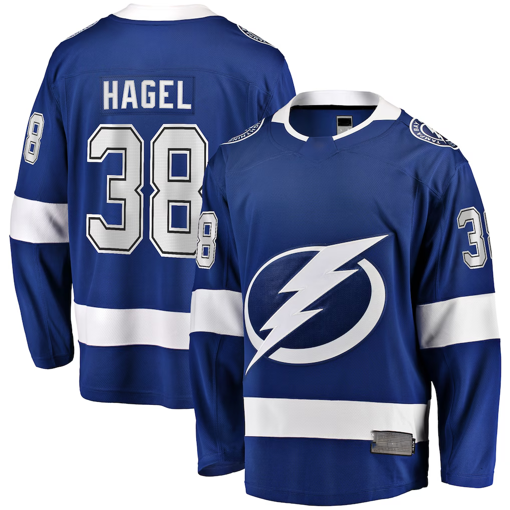 Friene TB.Lightning #38 Brandon Hagel Blue Home Breakaway Player Jerseys