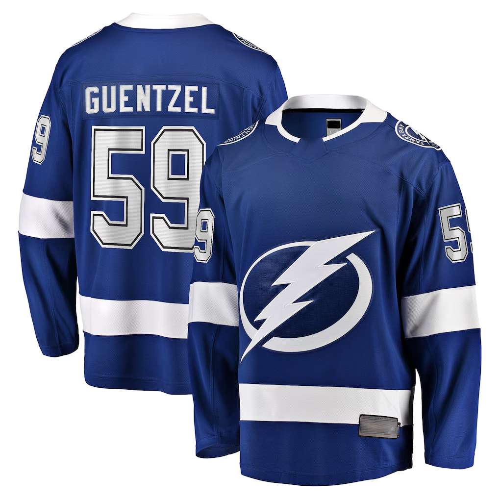 Friene TB.Lightning #59 Jake Guentzel Blue Home Premier Breakaway Player Jerseys
