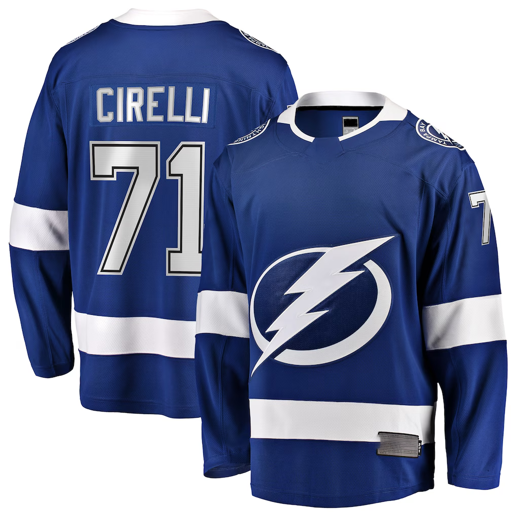 Friene TB.Lightning #71 Anthony Cirelli Blue Home Breakaway Player Jerseys