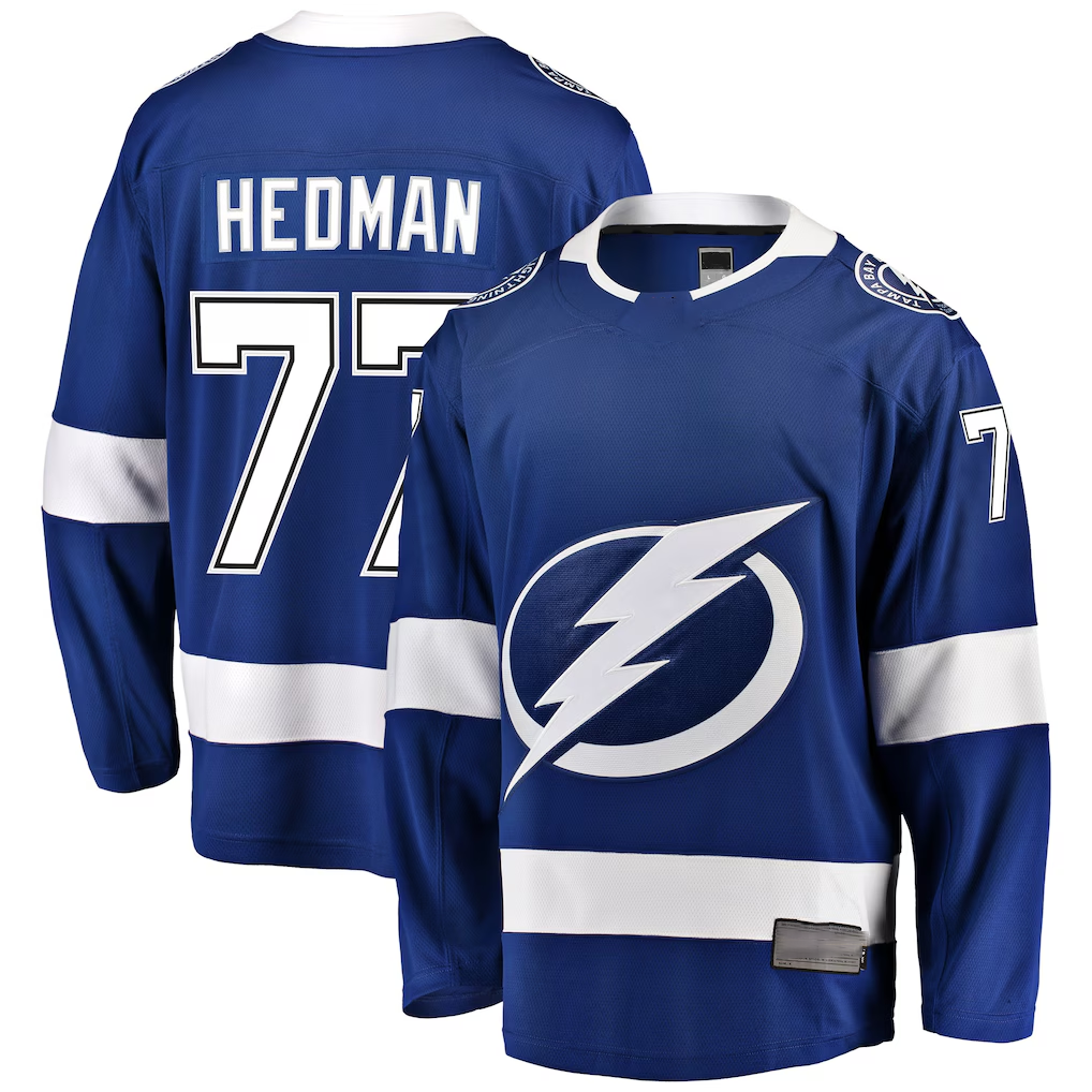 Friene TB.Lightning #77 Victor Hedman Blue Home Breakaway Jerseys
