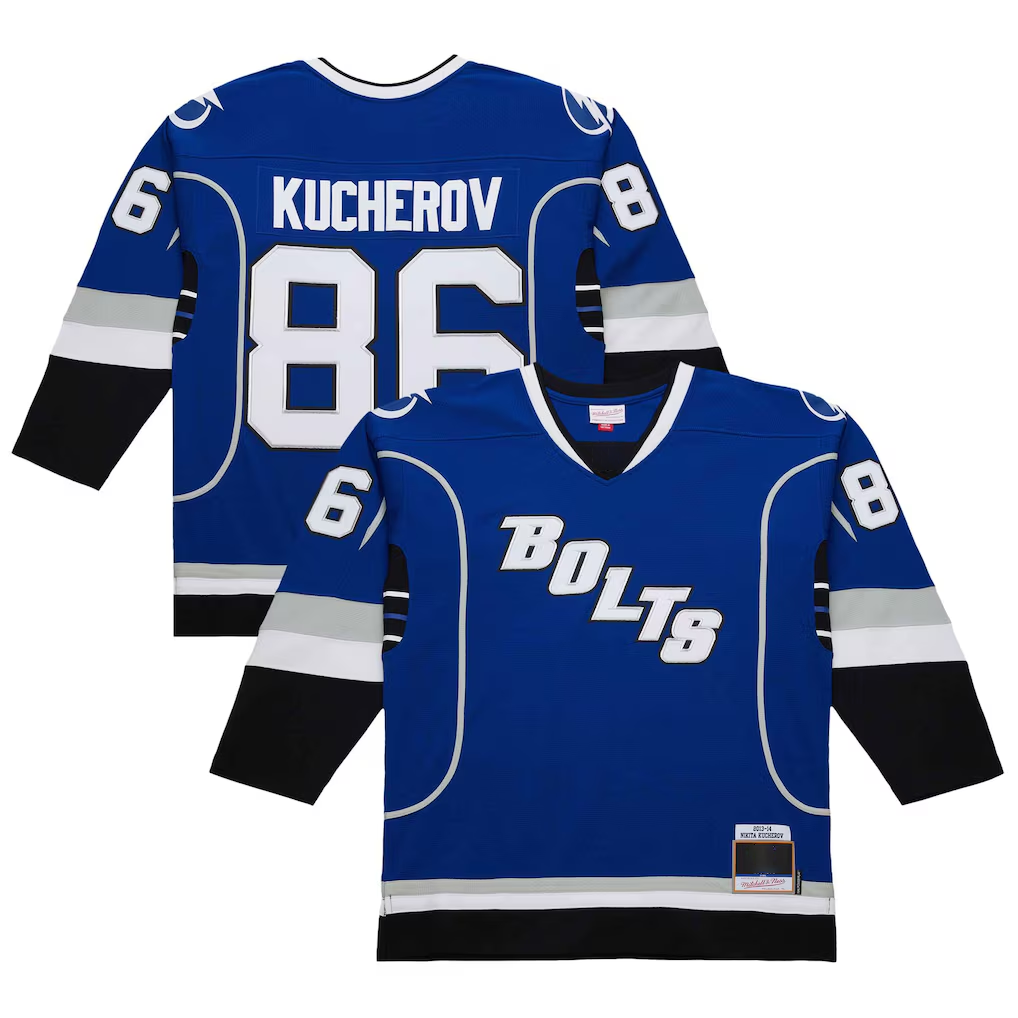 Friene TB.Lightning #86 Nikita Kucherov Blue 2013-14 Power Play Jerseys