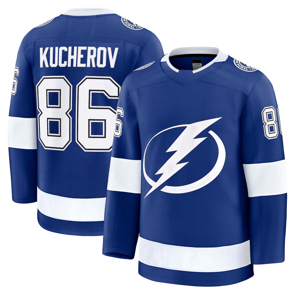 Friene TB.Lightning #86 Nikita Kucherov Blue Home Premium Jerseys