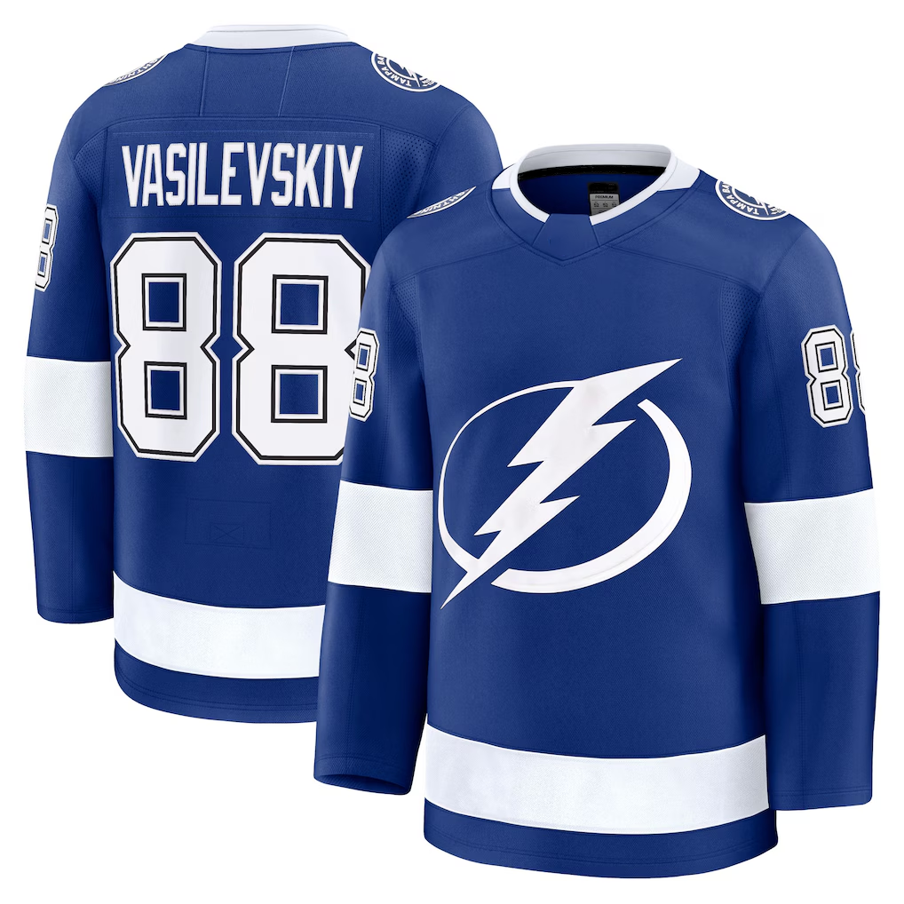Friene TB.Lightning #88 Andrei Vasilevskiy Blue Home Breakaway Player Jerseys