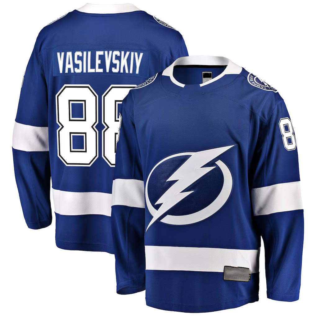Friene TB.Lightning #88 Andrei Vasilevskiy Blue Home Premium Jerseys