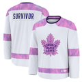 Friene TM.Leafs White Hockey Fights Cancer Survivor Practice Jerseys