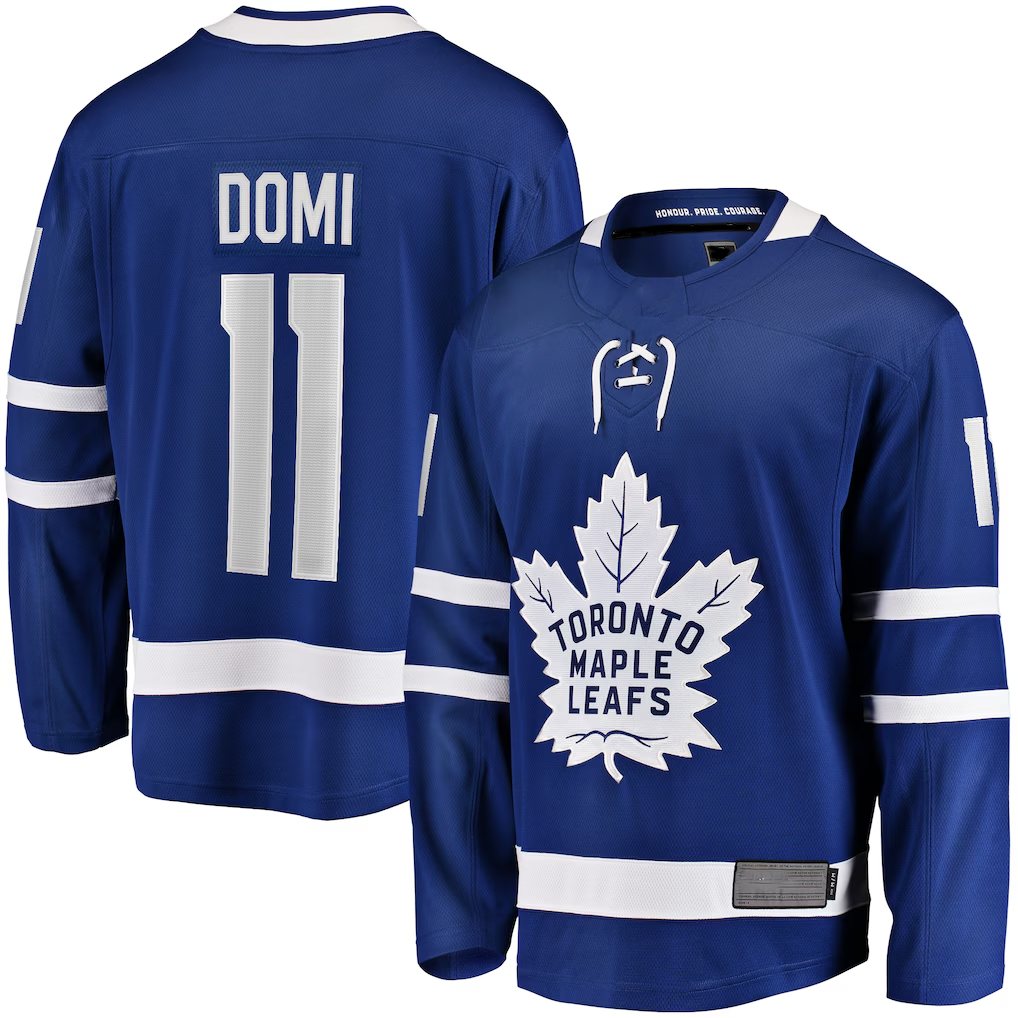 Friene TM.Leafs #11 Max Domi Blue Home Breakaway Jerseys