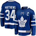 Friene TM.Leafs #34 Auston Matthews Blue Captain Patch Home Breakaway Player Jerseys