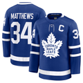 Friene TM.Leafs #34 Auston Matthews Blue Captain Patch Home Premium Jerseys