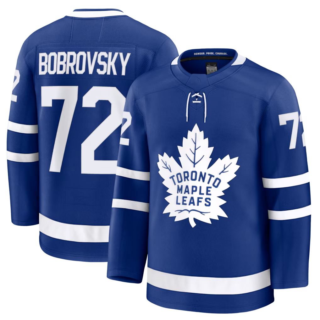 Friene TM.Leafs #72 Sergei Bobrovsky Blue Home Premium Jerseys