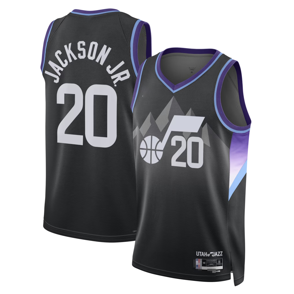 Friene U.Jazz #20 Jaren Jackson Jr. Black Swingman Stitched Jerseys - Statement Edition