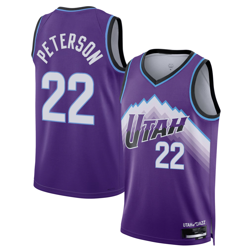 Friene U.Jazz #22 Darryn Peterson Purple 2026 Draft Swingman Stitched Jerseys - Icon Edition