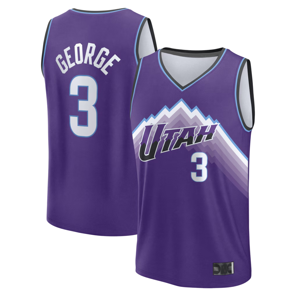 Friene U.Jazz #3 Keyonte George Purple Fast Break Replica Stitched Jerseys- Icon Edition