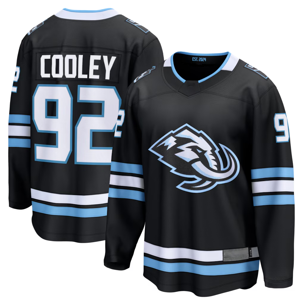 Friene U.Mammoth #92 Logan Cooley Black Home Breakaway Jerseys