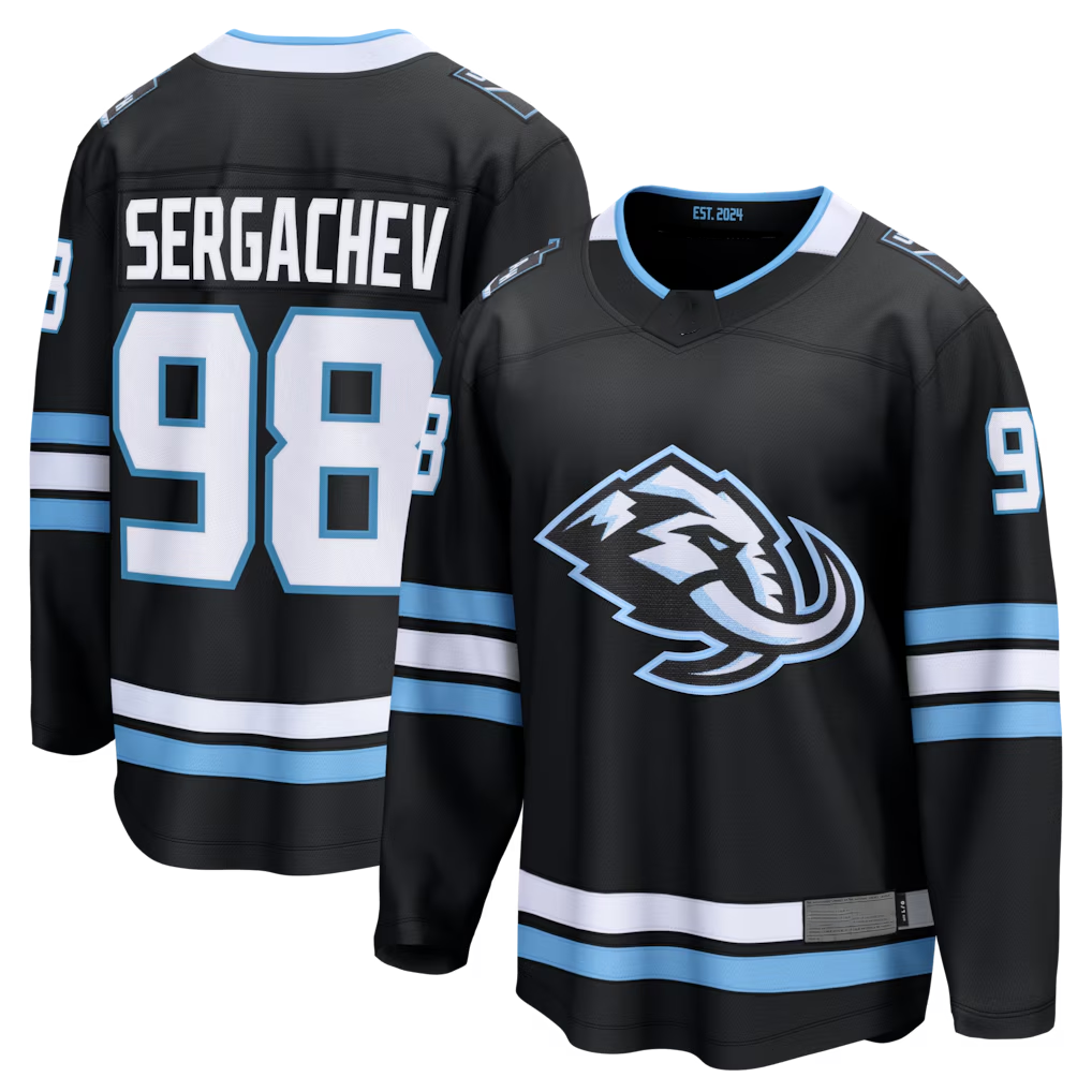 Friene U.Mammoth #98 Mikhail Sergachev Black Home Breakaway Player Jerseys