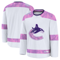 Friene V.Canucks White 2024 Hockey Fights Cancer Practice Jerseys