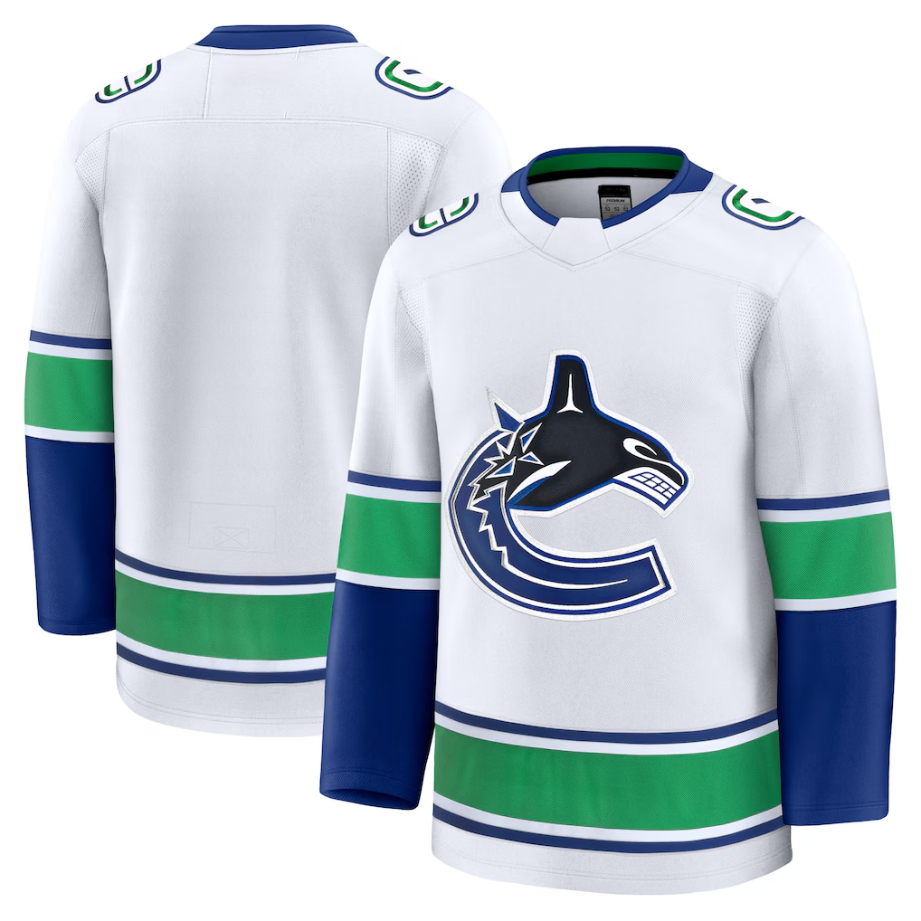 Friene V.Canucks White Away Premium Jerseys