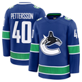 Friene V.Canucks #40 Elias Pettersson Blue Home Premium Jerseys