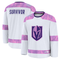 Friene VG.Knights White Hockey Fights Cancer Survivor Practice Jerseys