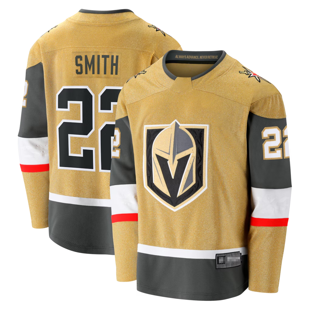 Friene VG.Knights #22 Cole Smith Gold Home Breakaway Jerseys
