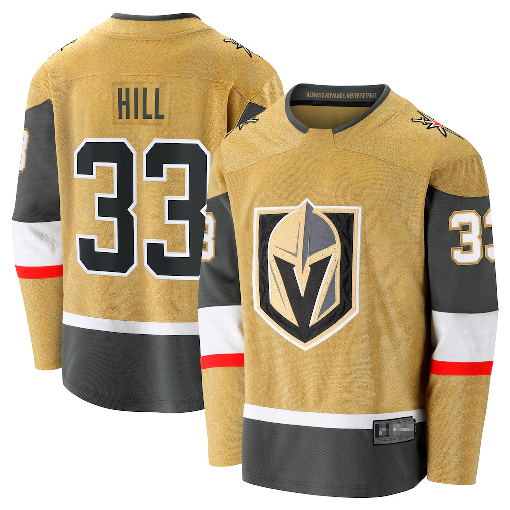 Friene VG.Knights #33 Adin Hill Gold Home Breakaway Jerseys