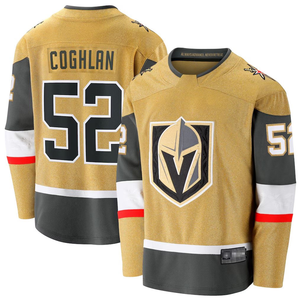 Friene VG.Knights #52 Dylan Coghlan Gold Home Breakaway Jerseys