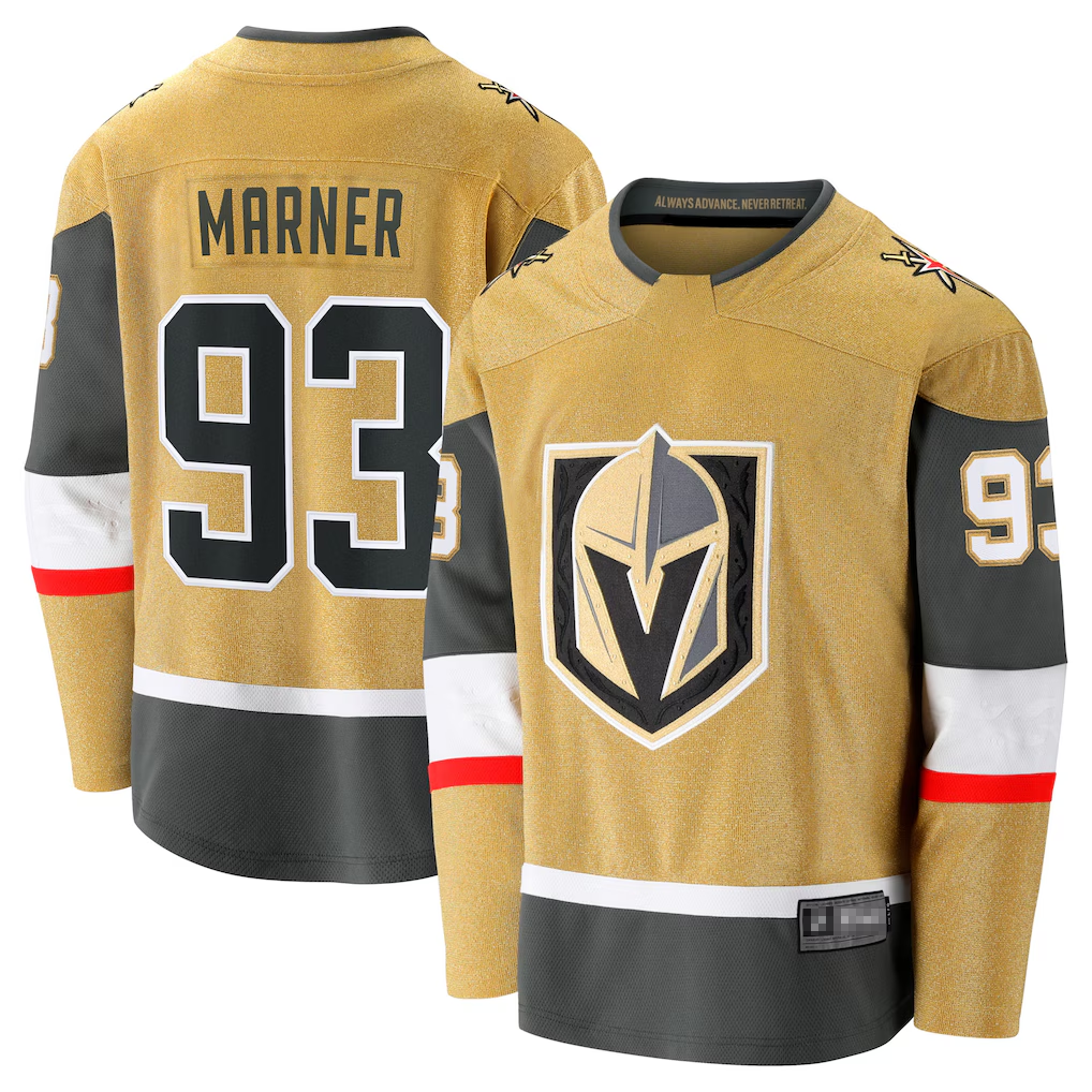 Friene VG.Knights #93 Mitch Marner Gold Home Breakaway Stitched Jerseys