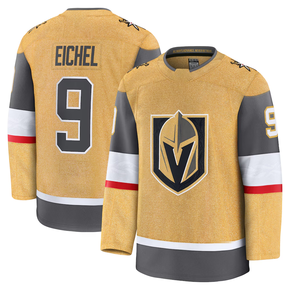 Friene VG.Knights #9 Jack Eichel Gold Home Premium Jerseys