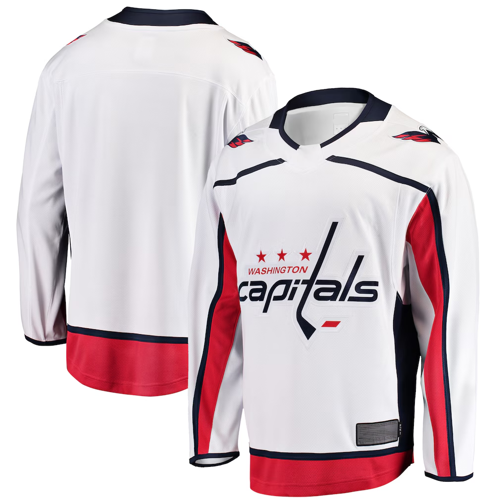 Friene W.Capitals White Breakaway Away Jerseys