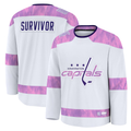 Friene W.Capitals White Hockey Fights Cancer Survivor Practice Jerseys