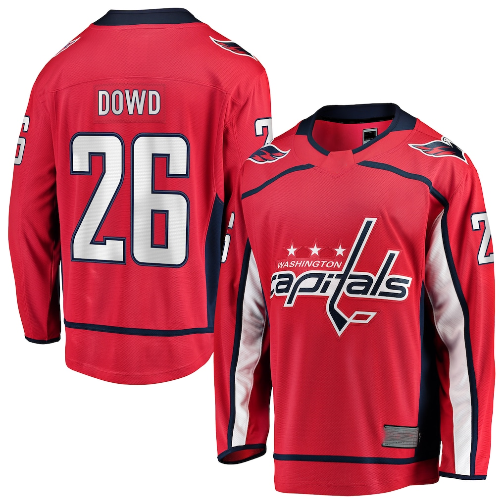 Friene W.Capitals #26 Nic Dowd Red Home Breakaway Player Jerseys