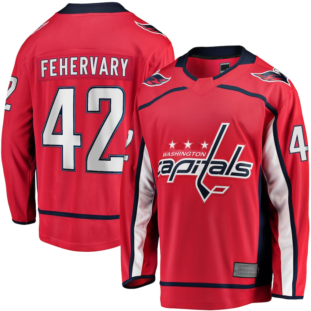 Friene W.Capitals #42 Martin Fehervary Red Home Breakaway Player Jerseys